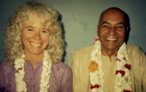 Gangaji and her teacher Papaji Blue speaker icon symbolizing sound or volume.