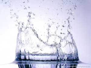 Drink plenty of pure water daily to cleanse and heal the body Blue speaker icon symbolizing sound or volume.
